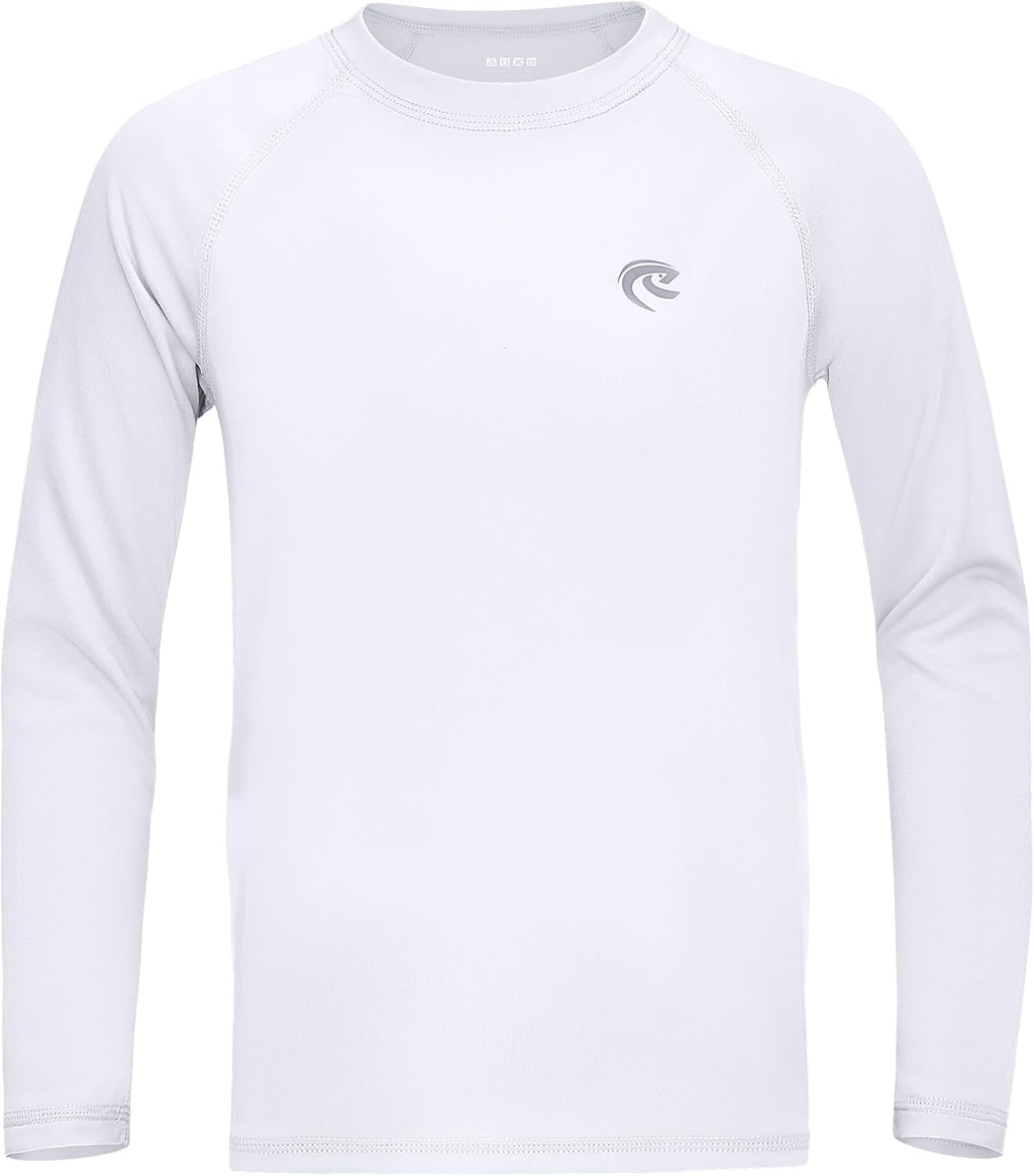 Skiennix Boys UPF 50+ Swim Shirt - Long Sleeve UV Sun Protection Rash Guard | Youth SPF Water Shirt