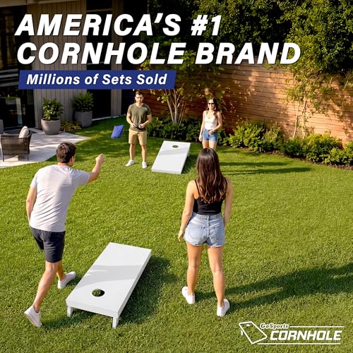 Wooden Cornhole Boards Set 4ft x 2ft Regulation Size with Carrying Case - No Bean Bags