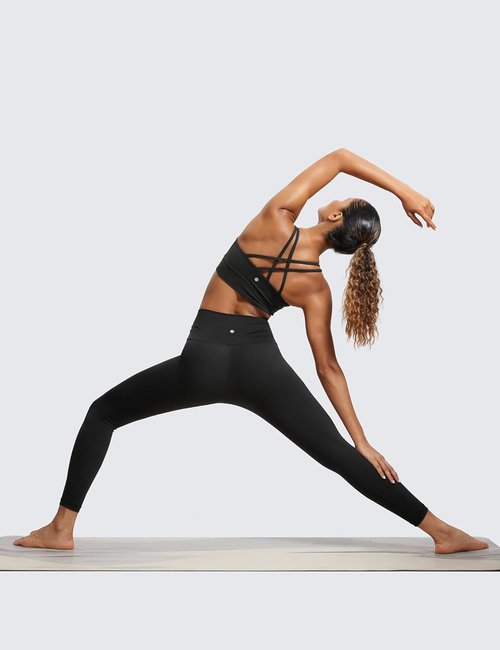 CRZ YOGA Longline Sports Bra - Soft Butterluxe Fabric with Double Spaghetti Straps | Women's Yoga Crop Top