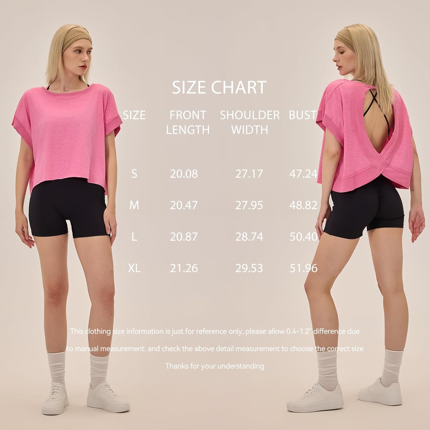 UNIANKIYA Open Back Workout Tops - Loose Fit Athletic Crop Tee for Women | Short Sleeve Gym & Yoga Shirt