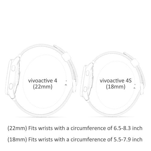 C2D JOY Classic Nylon Weave Band Compatible with Garmin vivoactive 4S Venu 2S/3S Watch Bands Replacement Accessory for Women Strap Quick Release 18mm -(Large) Pink