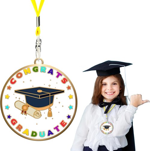 Metal Preschool Graduation Medal - Engravable Award with Neck Ribbon | Commemorative Keepsake for Kids