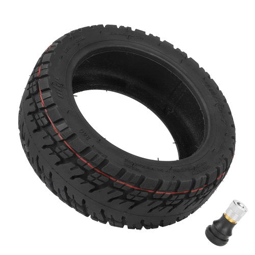 LHROPA 90/55-7 11-inch Rubber Explosion-proof Tubeless Tire + Straight nozzle Replace for Segway Ninebot SuperScooter GT1 GT2 Electric Scooter Tyre Parts
