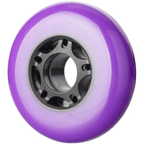 WHEELCOME 8-Pack Inline Skate Wheels Outdoor Indoor Roller Blade Wheels 85a Roller Hockey Wheels 64mm 70mm 72mm 76mm 80mm Inline Wheels Replacement for RipStik, Luggage, Scooter, etc (Purple, 76mm)