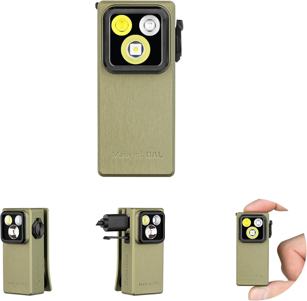OLIGHT iMini 2 EDC Rechargeable Keychain Flashlight - Compact & Versatile Clip-On Light Bundle