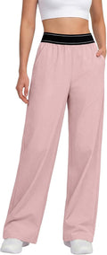 BMJL Women's Track Pants - Lightweight Loose Straight Leg Workout Trousers | Elastic Waist, Summer Style