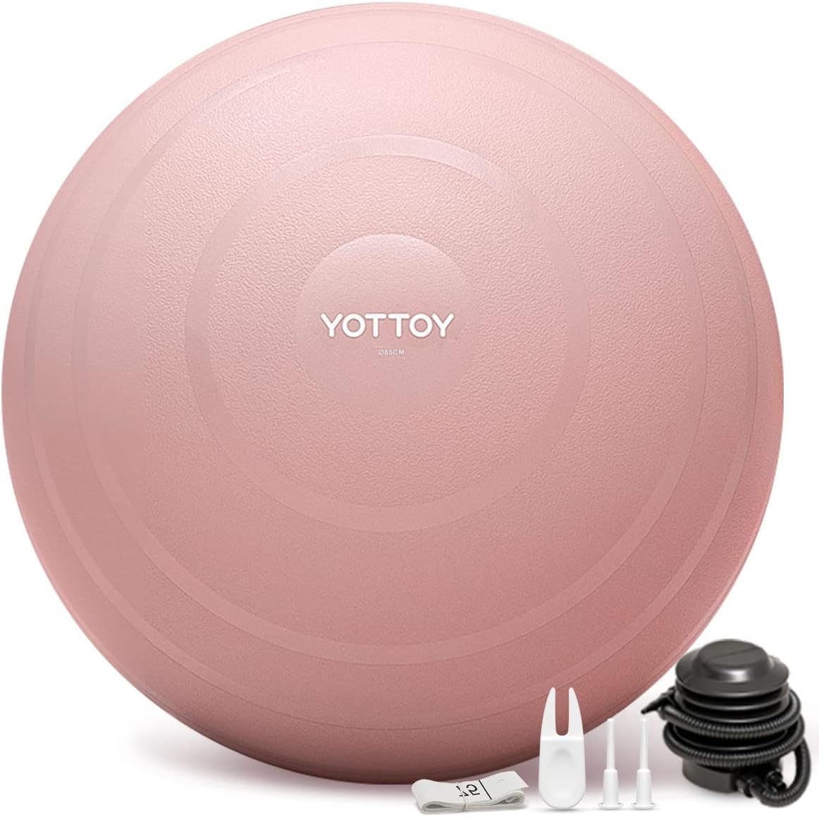 YOTTOY Anti-Burst Exercise Ball - Extra Thick Yoga & Fitness Ball for Pregnancy & Physical Therapy