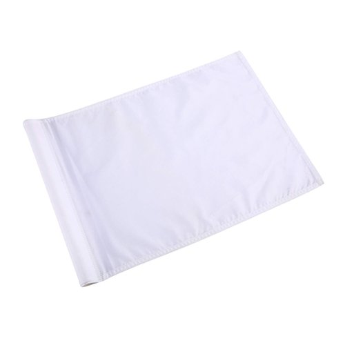 Golf Flag, Solid and Nylon Training Putting Green Flag, Indoor Outdoor Backyard Garden Portable Target Flags, 19.7inch*13.4inch (White)