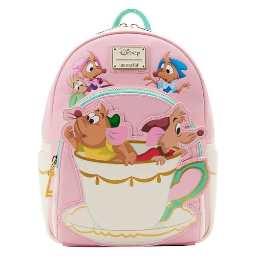 Loungefly Cinderella Gus and Jaq Teacup Mini Backpack