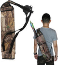 TOPARCHERY Archery Quiver - Durable Canvas Arrow Holder with Front Pockets for Target Shooting