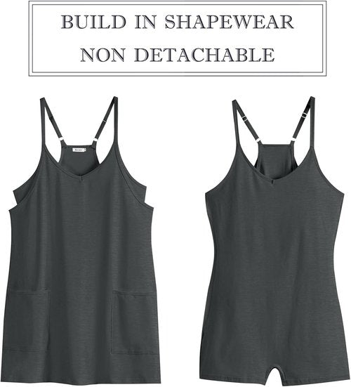 ANRABESS Women Athletic Dress Summer Tennis Workout Active Sports Mini Romper Dress Built in Shorts Travel Vacation Clothes