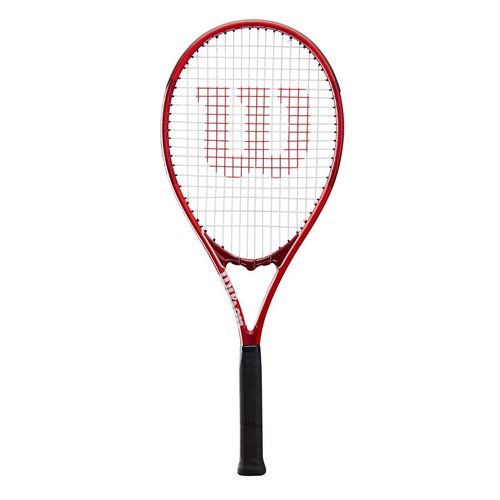 Wilson Federer Pro Staff Precision XL 110 Gloss Red Tennis Racquet in Grip Size 4 3/8" Bundled with a Navy Advantage 2.5 Tennis Bag (Incredible Feel and Control)