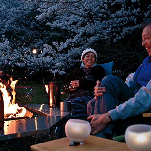 Snow Peak Hozuki Lantern Moss - Compact Camping Light with Candle Mode