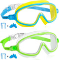 Seago Swim Goggles - 2 Pack Anti-Fog & UV Protection for Kids Aged 3-14 | Wide View Design