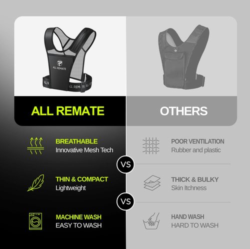 ALL REMATE Lightweight Slim Pullover Design Running Vest with 5 Pockets – Seamless Fit, Breathable Reflective Jogging Gear