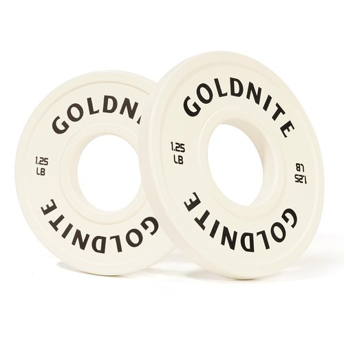 GOLDNITE Change Plates 1.25LB Set Rubber Coated Fractional Weight Plates Olympic Bumper Plates - Barbell Weights for Strength Training, Crossfit, Home Gym Workouts Powerlifting