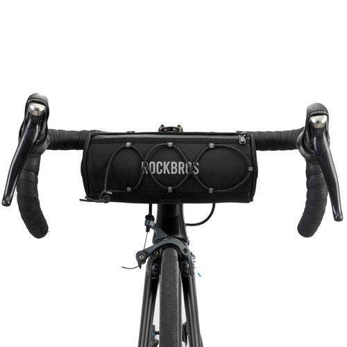 ROCKBROS ROAD TO SKY Bike Handlebar Bag Bicycle Front Bag Bag Storage Bag Lightweight & Sturdy Bicycle Handlebar bag for Road Mountain Bike 2L,Black