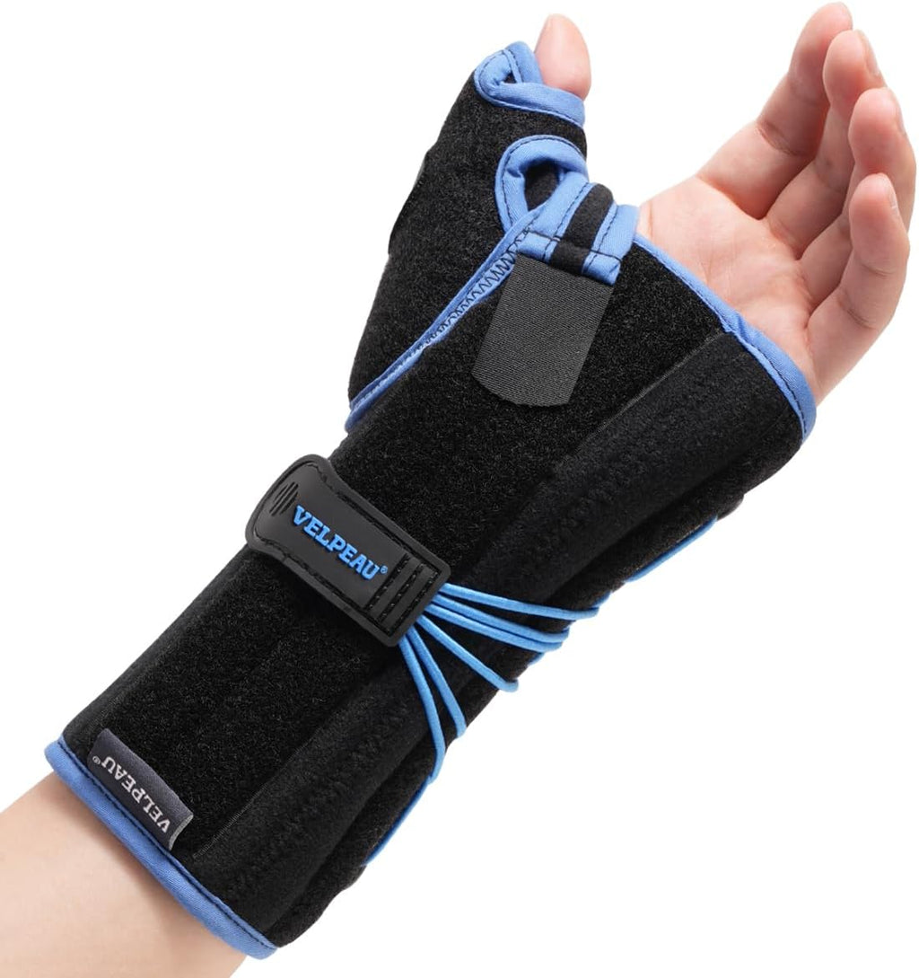 Velpeau Carpal Tunnel Wrist Brace - Thumb Stabilizer for Pain Relief | Night Support, Left Hand, Medium