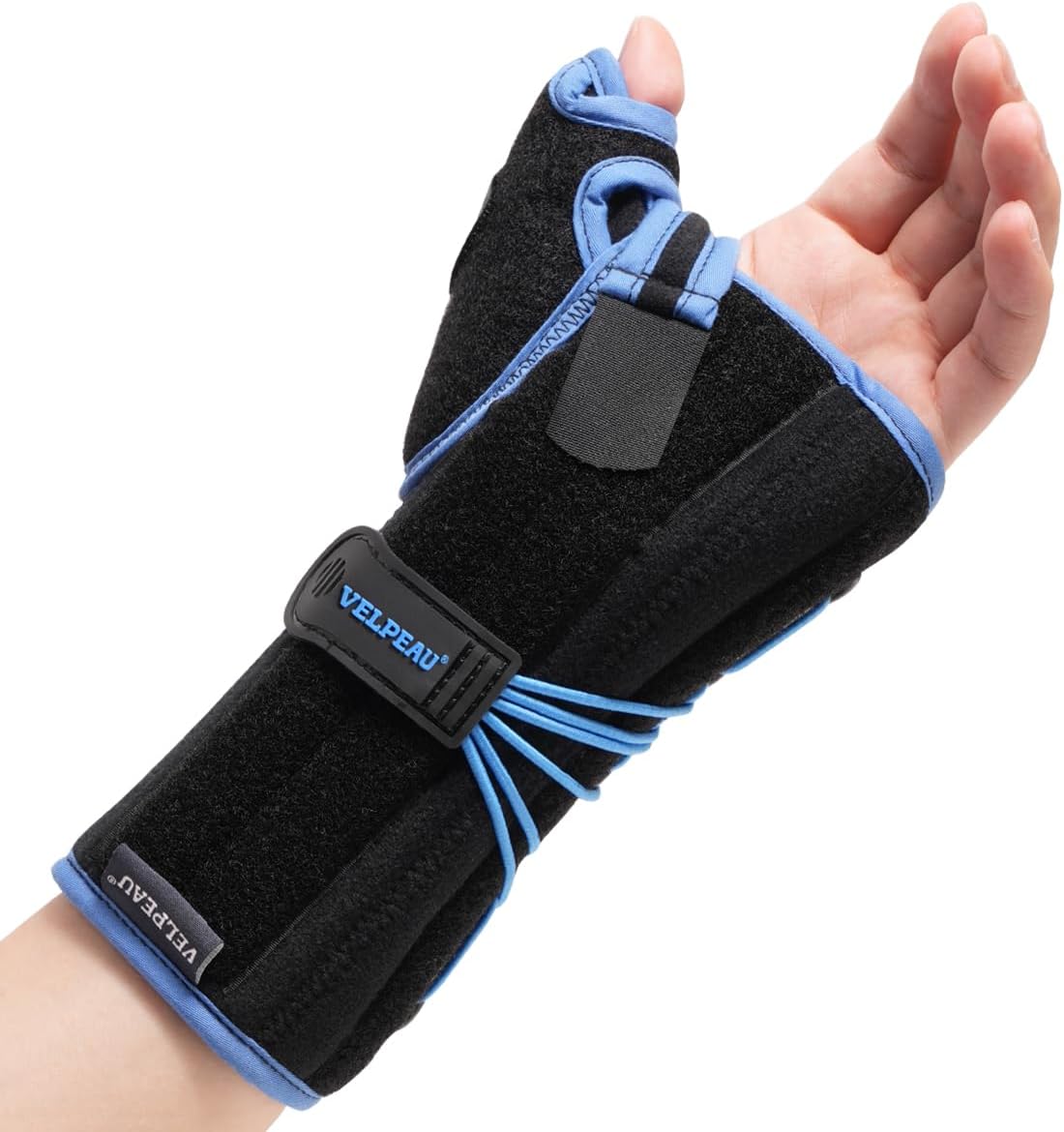 Velpeau Carpal Tunnel Wrist Brace - Thumb Stabilizer for Pain Relief | Night Support, Left Hand, Medium