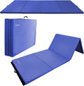 Fitvids Folding Gymnastics Mat - High-Density Portable Exercise Mat with Carrying Handles | 4'x8'x2" for Yoga, Pilates, MMA & Home Workouts