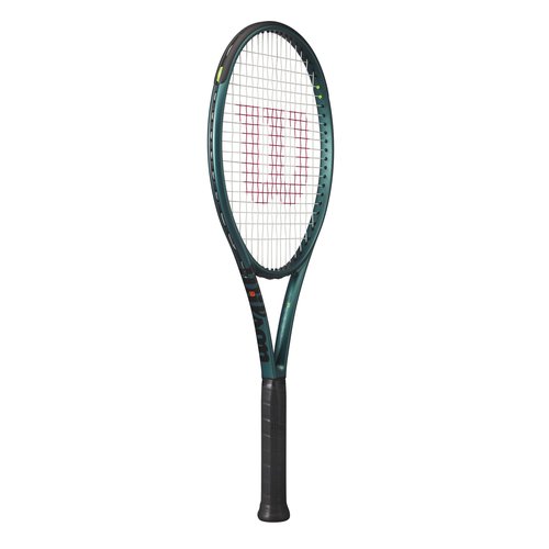 Wilson Blade 100 V9 Strung Performance Tennis Racket - Grip Size 3 - 4 3/8", Strung with Sensation 16 Natural at Mid Range Tension