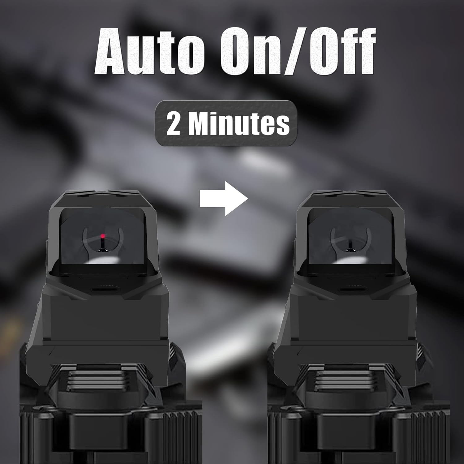 UUQ Mini Reflex Red Dot Sight - Shake Awake Optic for Rifles, Pistols & Shotguns | 2MOA, 12 Brightness Settings
