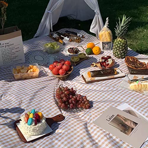 Brown 5' x 6'8" Extra Large Waterproof Picnic Blanket for Outdoor & Beach