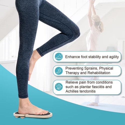 Ankle Balance Board by [Brand Name] - Adjustable Single-Leg Strengthener with Massage Ball & Resistance Bands | Ideal for Rehabilitation & Stability Training