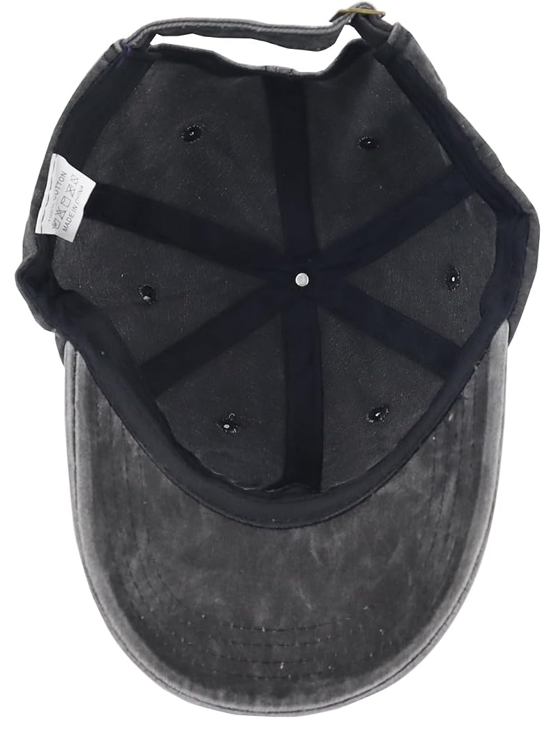 Mama and Mini Matching Hats - Adjustable Cotton Baseball Caps for Mom & Daughter (Black, One Size) - 2 Pack