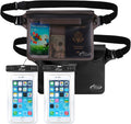 AiRunTech Waterproof Fanny Pack - IPX8 Dry Bag with Phone Pouch for iPhone 16/15/14/13/12/11 Pro Max | Two Cases & Waist Bags Set