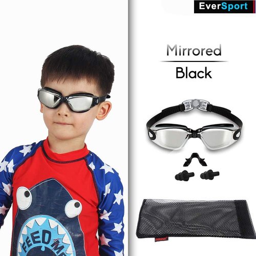 EverSport Swim Goggles - Anti-Fog Pack of 2 for Adults, Youth & Kids | Comfortable Fit & Clear Vision