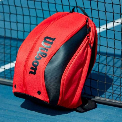 WILSON RF DNA Tennis Backpack - Red/Black, Holds up to 2 Rackets