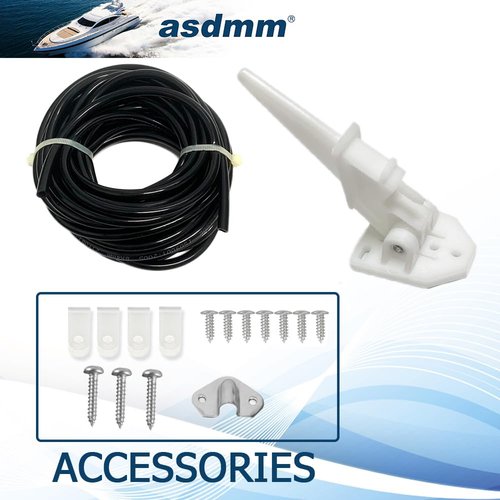 Marine Boat Speedometer Pitot Kit, Automatic Kick-up Tube Assembly Up to 80 MPH (Speedometer Pitot Kits)