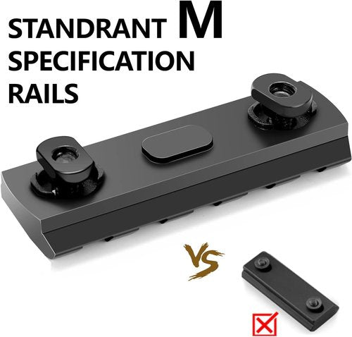 Anovo Aluminum Standard Rail Accessory Set - Single-Sided with 3-3-5-5-7-7 Slots