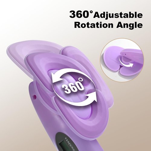Pelvic Floor Exerciser with Digital Counter Display, Inner Thigh Exerciser for Women, Home Fitness Equipment for Hip/Leg/Butt, Purple