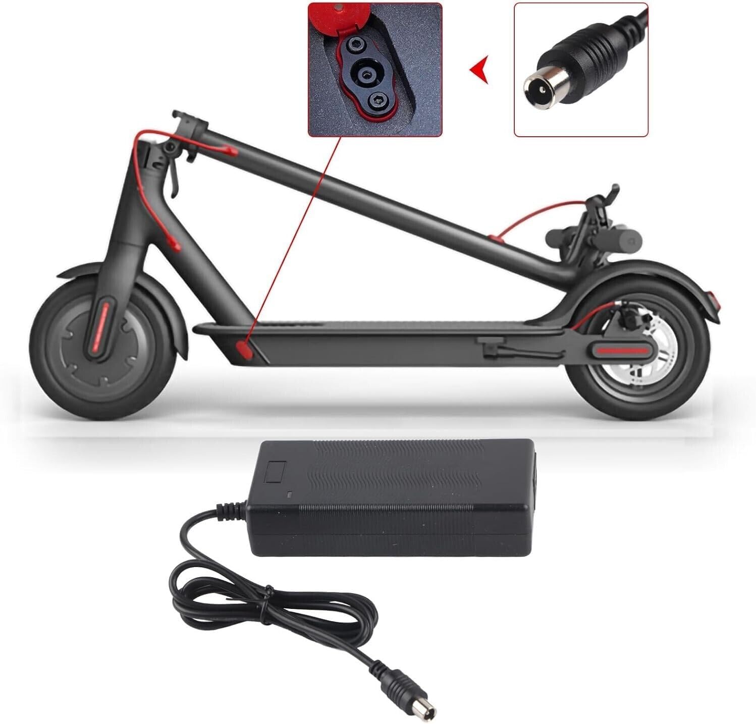 YADEA 42V 2A Scooter Charger - Fast Charging for KS5, KS5 Pro, KS1 & KS3 with 36V Li-ion Battery