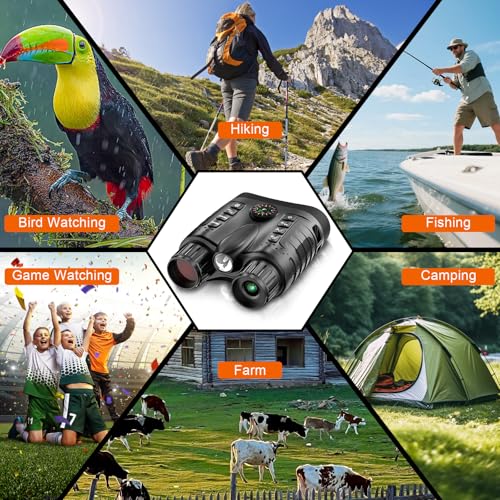 Rumyums 4K Night Vision Goggles for Kids, 36MP Full-Color Binoculars with 8X Zoom & 32GB Card