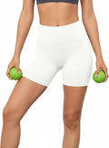 Skiennix High Waisted Biker Shorts for Women - Tummy Control Yoga & Gym Spandex | 5" Length