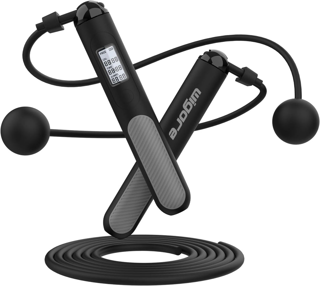 Skiennix Ropeless Jump Rope - Weighted with Counter for Indoor/Outdoor Fitness - Perfect for All Ages