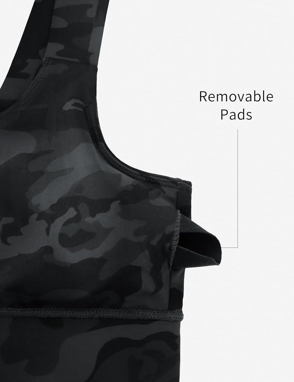 The Gym People Women's Sports Bra - Cross Back Ruched Design with Removable Pads | V Neck, Wide Straps, Yoga Crop Top