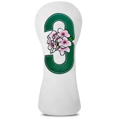 Golf Headcovers Golf Club Head Covers Advanced Embroidery Cherry Blossom Leather Driver Fairway(FW) Wood Hybrid(UT) with Number Tags Protects Against Scratches and Damage