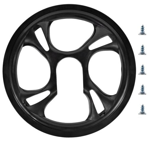 KingBra Bike Chain Guard Protector, 48T 4 Holes Plastic Bicycle Sprocket Protective Cover, Black Bike Chainwheel Protective Guard Cover with 4 Screws for Mountain Bikes, Road Bikes