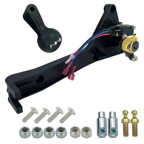 Phoddar Club Car Forward and Reverse Shifter Assembly Kit, F&R Shifter Assembly with Handle for 48 Vol/t 1992-up DS Gas Golf Cart 1016947 1012987 8248 8233 & Transmission Cable End, Ball Stud Kit