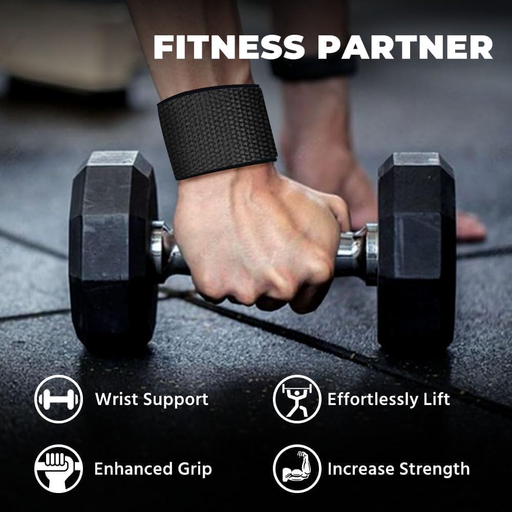 WSAKOUE Weightlifting Straps - Padded Neoprene Deadlift Straps for Powerlifting & Strength Training