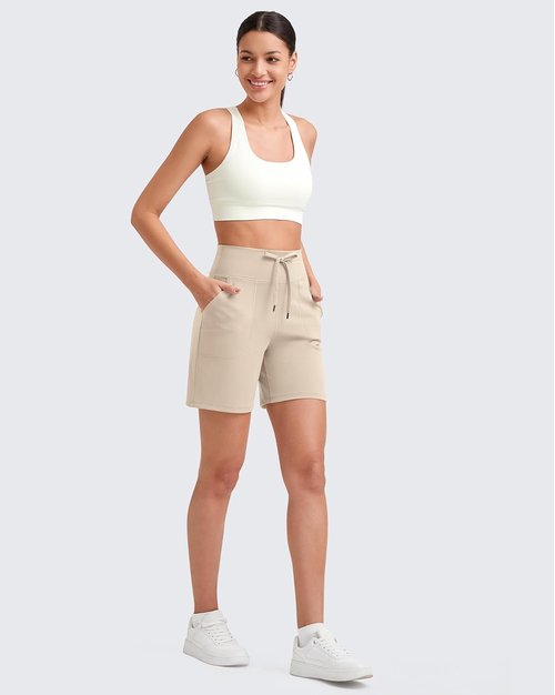 G4Free Women's High-Waisted Athletic Running Shorts - Casual Golf & Yoga Shorts with Pockets