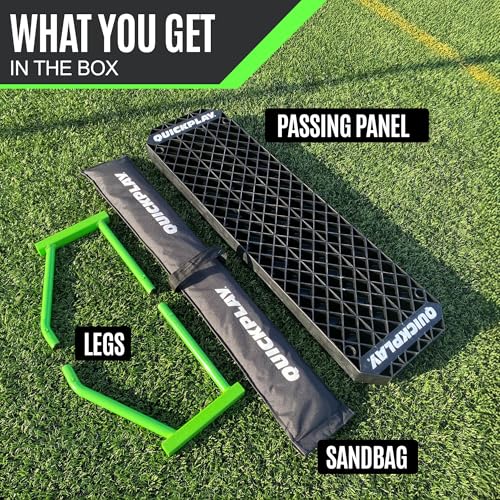 QUICKPLAY Replay Station XL Soccer Rebounder Board - 4-in-1 Passing & Reaction Trainer