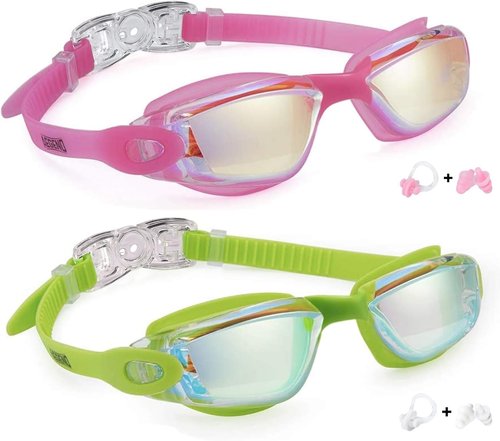 Aegend Swim Goggles - Anti-Fog & UV Protection for Kids Ages 3-14 | Comfortable Fit