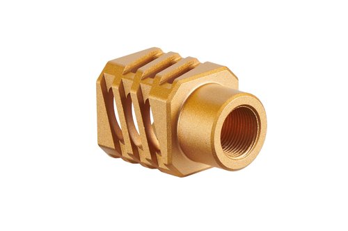 Lancer Tactical Skeletonized Thread Protector [14mm CCW] (1, Gold)