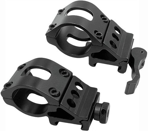 TOCNGAEK 1" Offset Tactical Flashlight Mount and 1" Offset Quick Release Flashlight Mount 2Pack