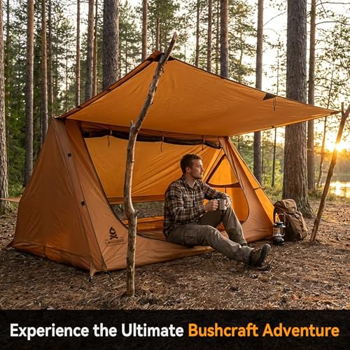 Ultralight Solo Backpacking Tent - Waterproof Bushcraft Shelter for Camping